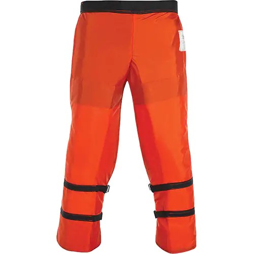 pantalon orange, pantalon travail, pantalon securite, pantalon travaux forestiers, jambiere chaps